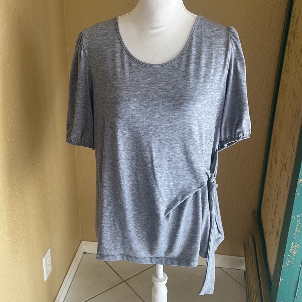 Parallel skies Gray Tie Top